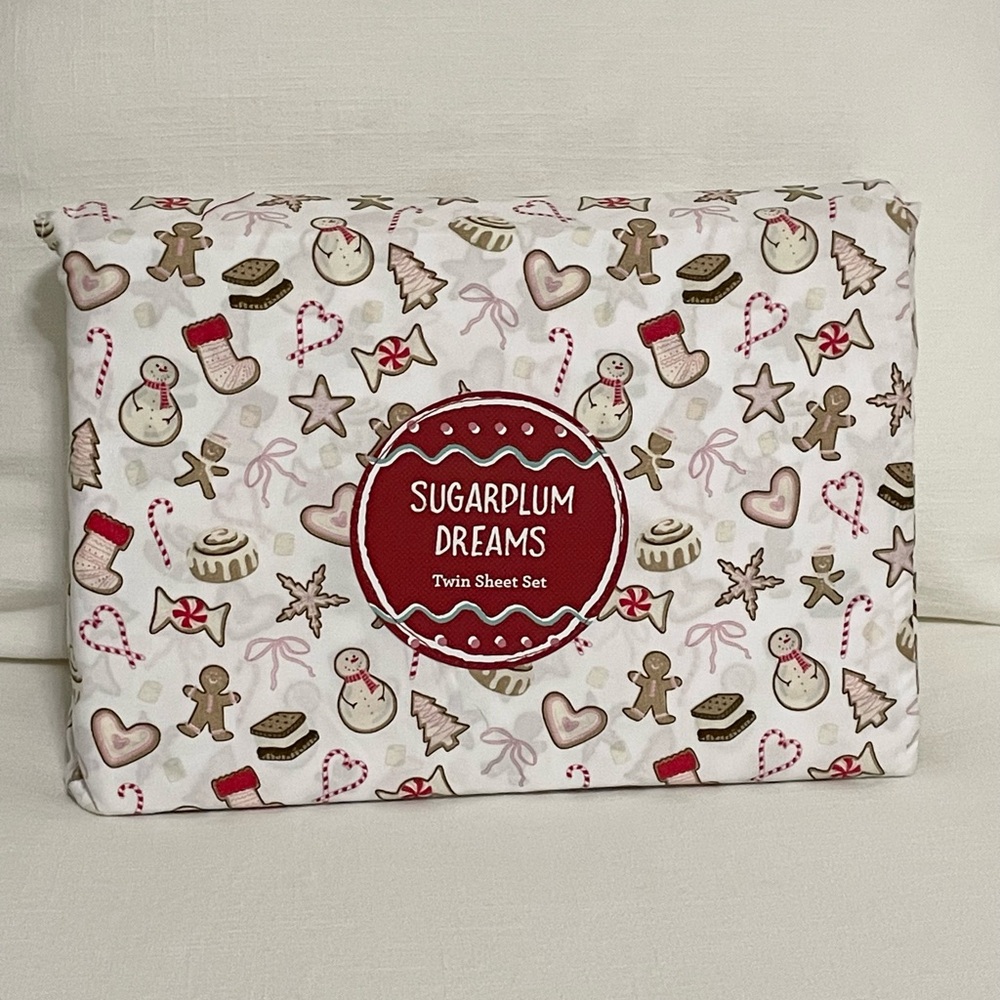 Sugarplum Dreams Cookie Swap Twin Sheet Set NWT